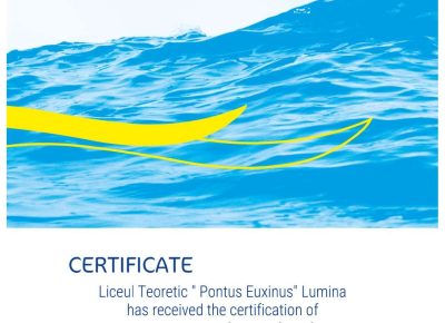 Liceul teoretic “Pontus Euxinus” a obținut certificatul Blue School