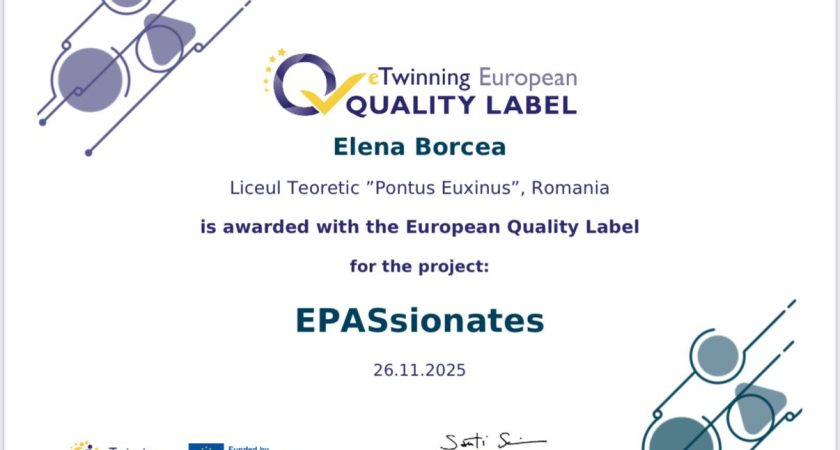 O nouă reușită europeană pentru liceul nostru!
