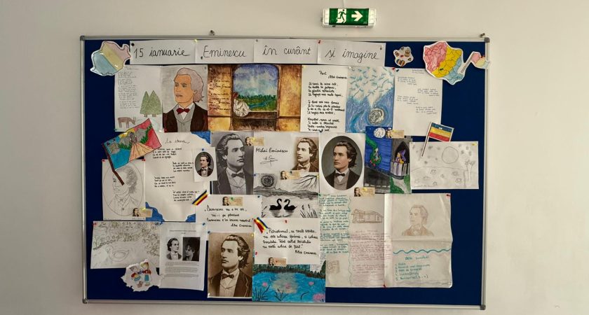 Elevii Liceului Teoretic „Pontus Euxinus” din Lumina au celebrat Ziua Culturii Naționale și 176 de ani de la nașterea poetului național Mihai Eminescu