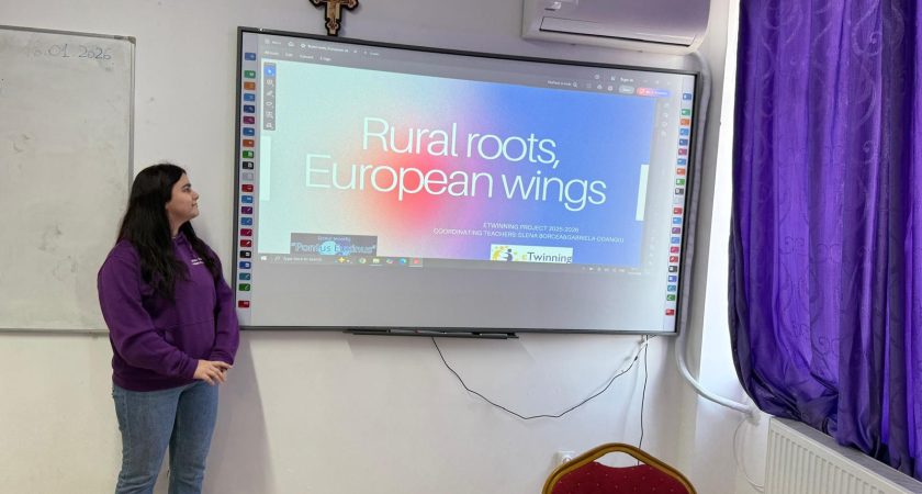 În acest an școlar, liceul nostru participă la proiectul eTwinning „Rural Roots, European Wings: A Year of Cultural Postcards”