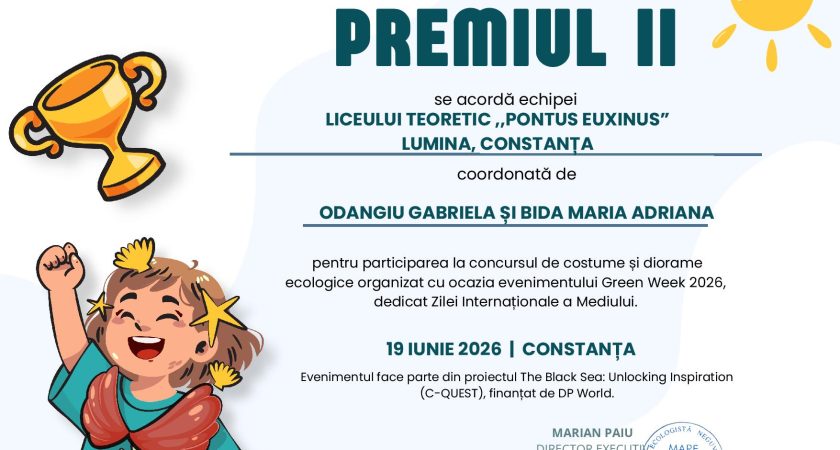 Locul al II-lea pentru liceul nostru la Green Week